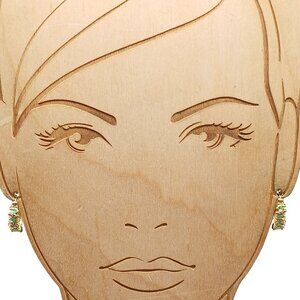 Ross Simons Peridot Hoop Earrings, Gold Plate 925 Sterling Silver Huggie Vintage